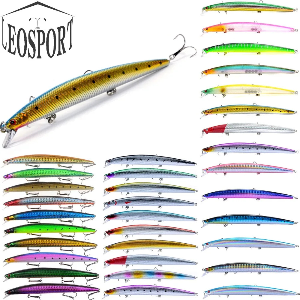 selling 1pcs 18cm 24g big long fish Minnow sea fishing lure bait 3D eyes Strong hooks lures for 241024