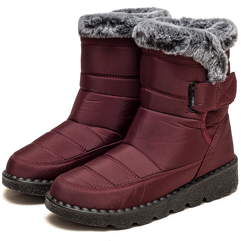 Plush Womens Wedge-Heeled With Fur Warm Snow Boots Advantage Winter For Women Platform Winter Shoes