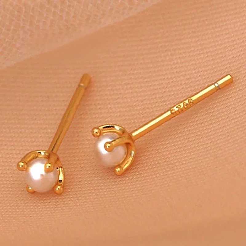 yichong 2024 Trend Mini Pearls 100% Sterling 925 Silver needle Small Stud Earrings for Women Female Fine Jewelry WholesaleX241023