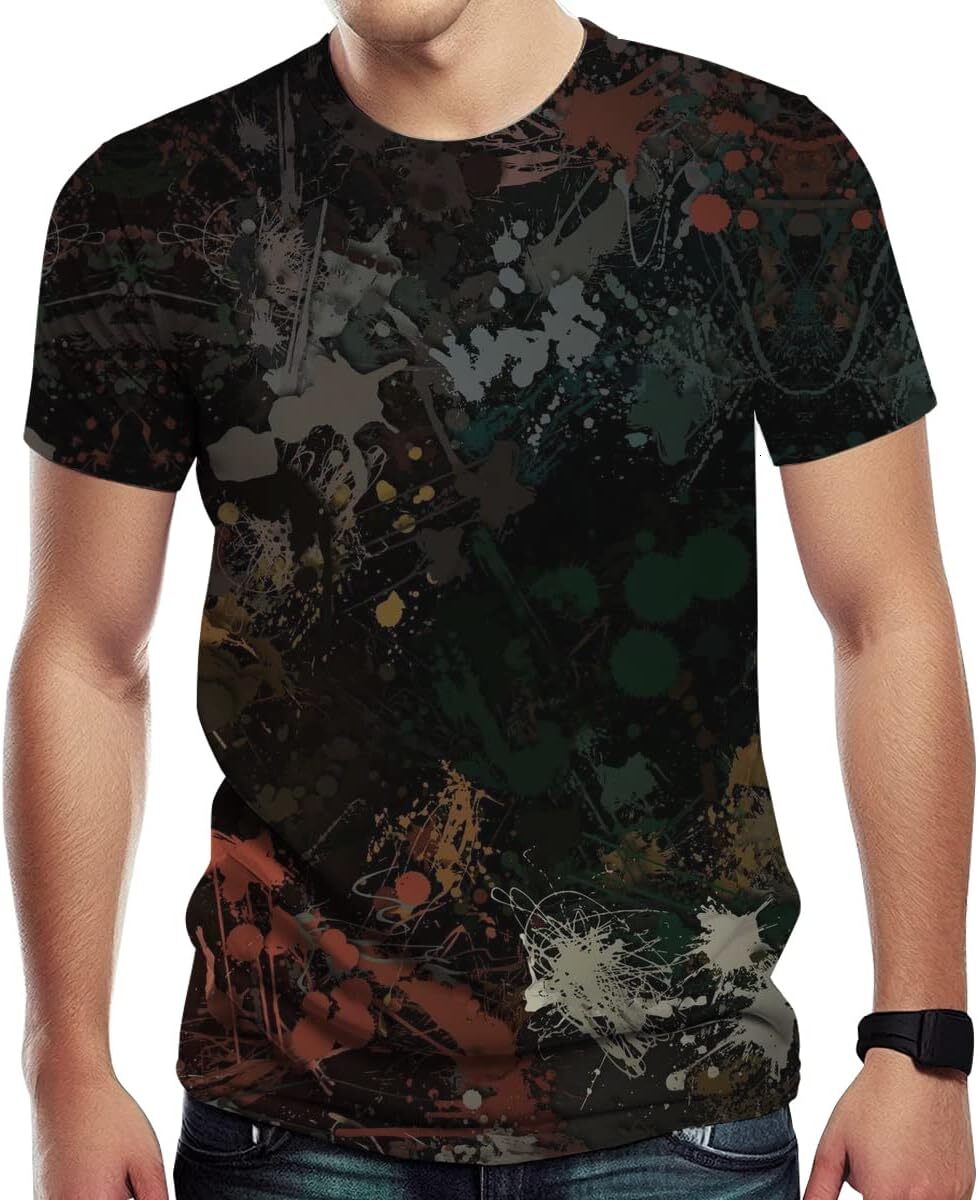 Mens T shirt Fashion Novelty Print Men's Cool tee Casual tops summer clothes Breathable trend cool fashion