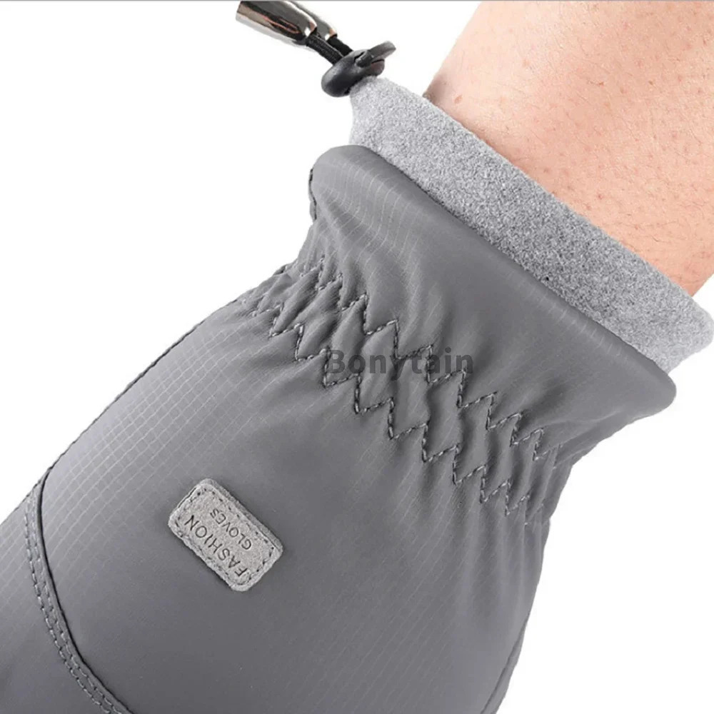 Men Winter Waterproof Coldproof Ski Gloves Outdoor Sports Cycling Motorcycle Touchscreen Fleece Nonslip Warm Soft Fluff 241024
