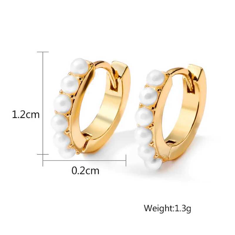 RAKOL Simple White Imitation Pearls Hoop Earrings for Women Fashion Personzed INS Metal Earring Tren Party Jewelry W241023