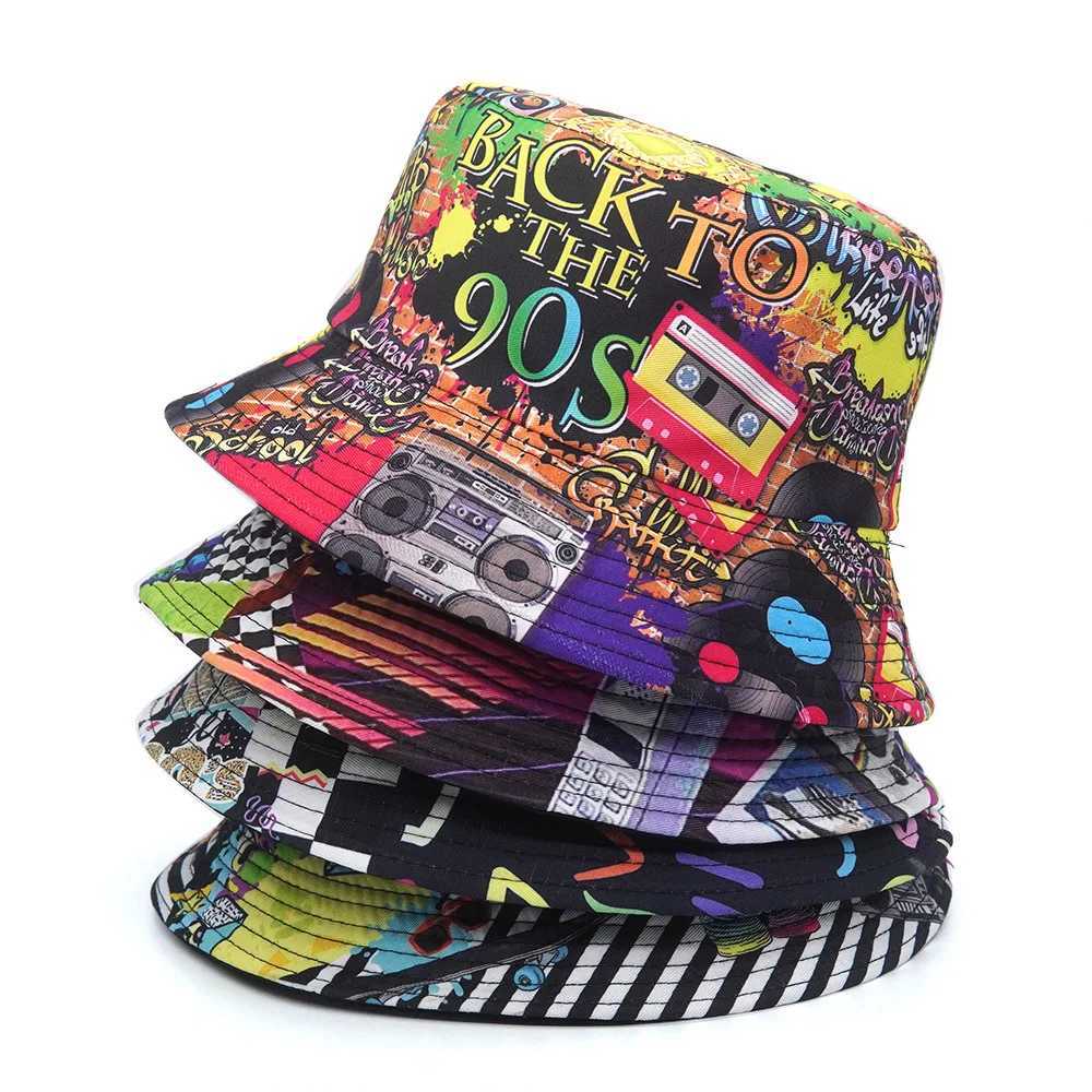 Panama bucket hat lettering fishermans hat summer sun hat lettering Rrsible fishing hat X241023