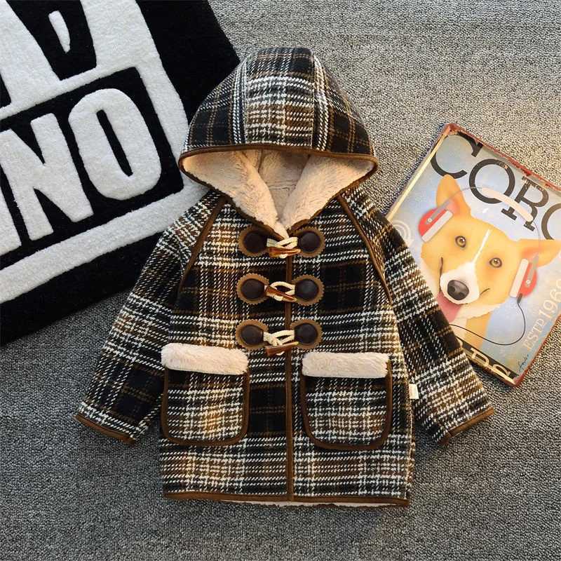 Womens wool coat outerwear 2022 new style thick velvet winter autumn cotton childrens clothing W241023