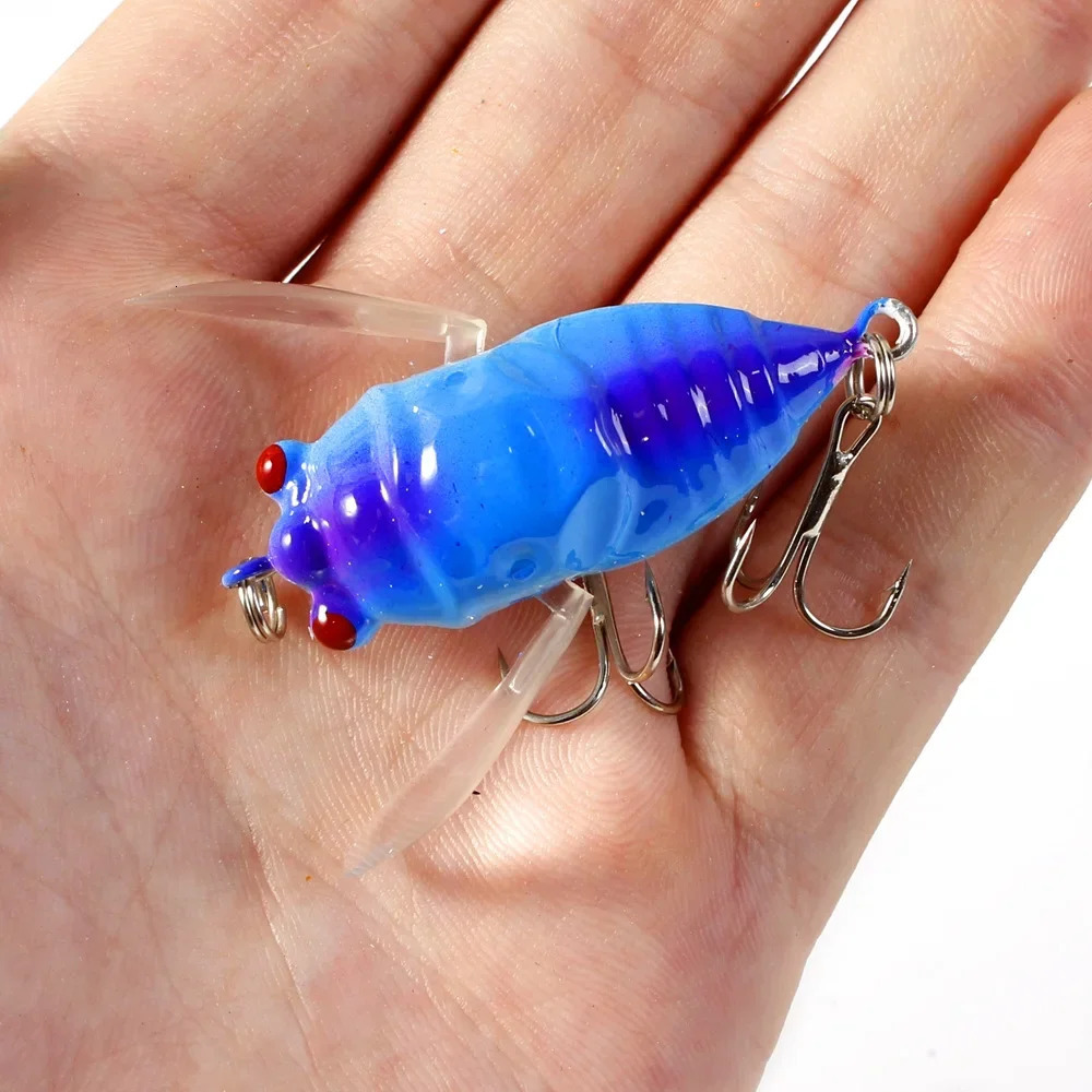 4cm 55g Bionic Iscas Artificial Wobblers Crankbait Pesca Insect Pike Tackle Simulation Cicada Hard Bait Fishing Lure 241024