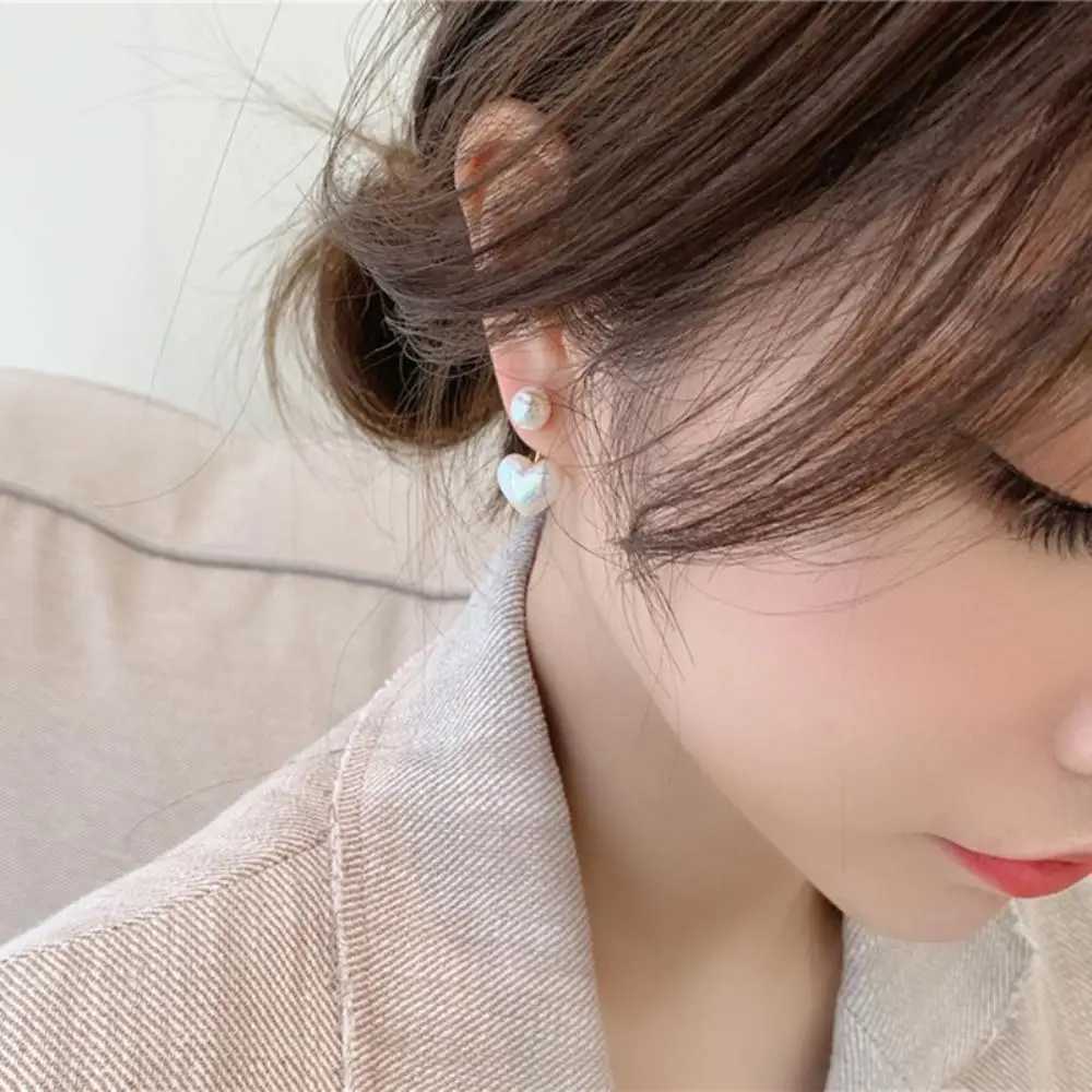 1/5 pairs of elegant female earrings sweet earrings elegant wild fashion cute and elegant pearl earrings fashionable heart-shaped earrings W241023