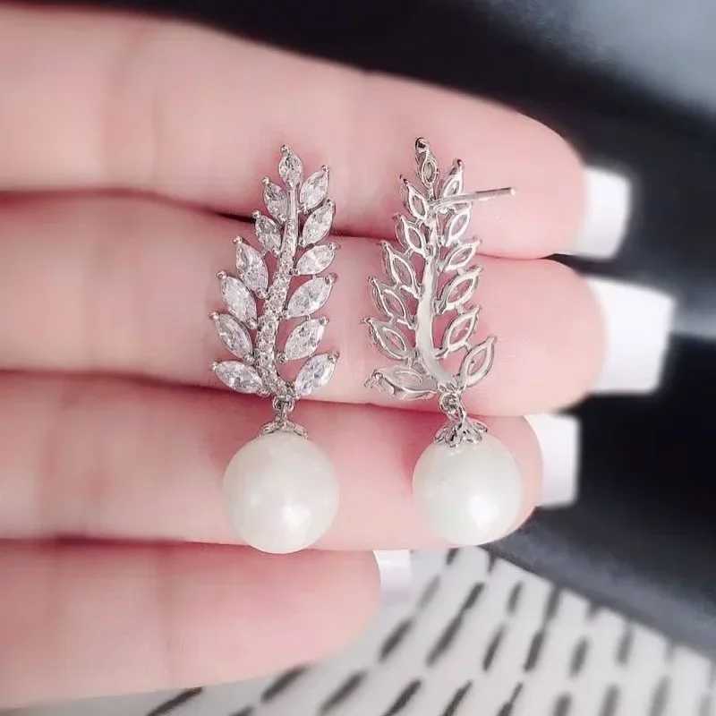 Moonso arrives at Tren Foliage to simulate pearl earrings womens anniversary gift jewelry wholesale E7494 W241023