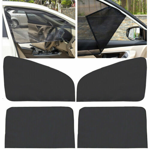 New 4 Magnetic Car Side Front Rear Window Sun Shade Curtains Cover UV Shield USA