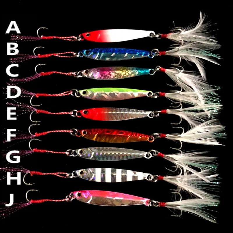 Fishing Glow Jigs 15g6cm 7g10g20g25g Jigbait Lure Shore Cast Decoys Metal Bait Artificial Lures 1 Piece Sale 241024