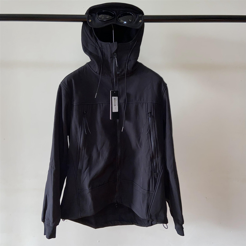 Men CP Sweatshirt Jacket Dual Lens Goggles Hoodies Long Sleeve Two glasses Autumn Winter Fleece jacket