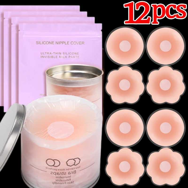 12/2pcs Women Invisible Nipple Cover Stickers Self-adhesive Chest Breast Petals Silicone Lift Up Paddings Reusable Patch BraXJ241024
