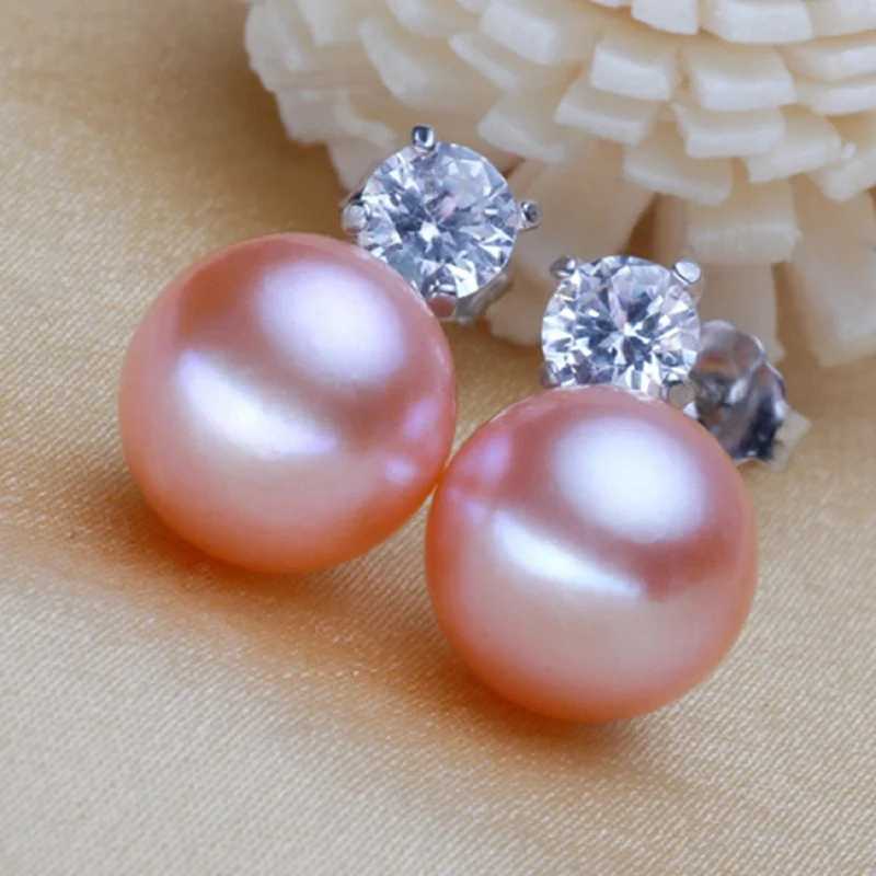 Hot Sale Pearl Stud Earrings AAAA Natural Freshwater Pearl 925 Sterling Silver Earrings For Women Fashion Korea Jewelry GiftsX241023
