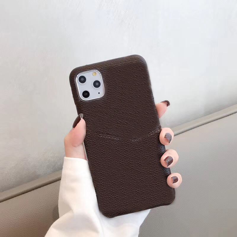 Étui de téléphone design avec porte-cartes pour Apple iPhone 17 16 Pro Max 15 Promax 14 13 12 11 XR XS Matériel en cuir de luxe Doublure en velou