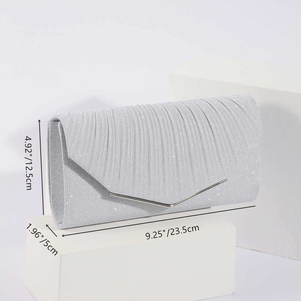 CMM Ladies Banquet Handbag Flip Cover Pillow Bag Socialite Party Banquet Bag Exquisite Pleated Bag