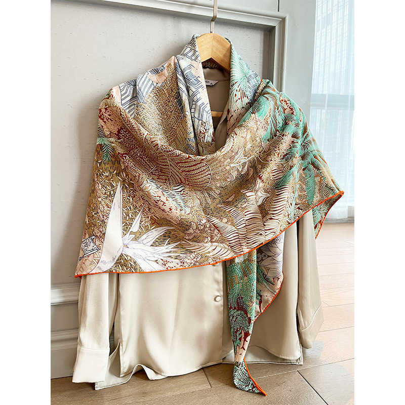 Winter Square Printed Wool sided Warm Scarf Trcal Scarves scarf designers