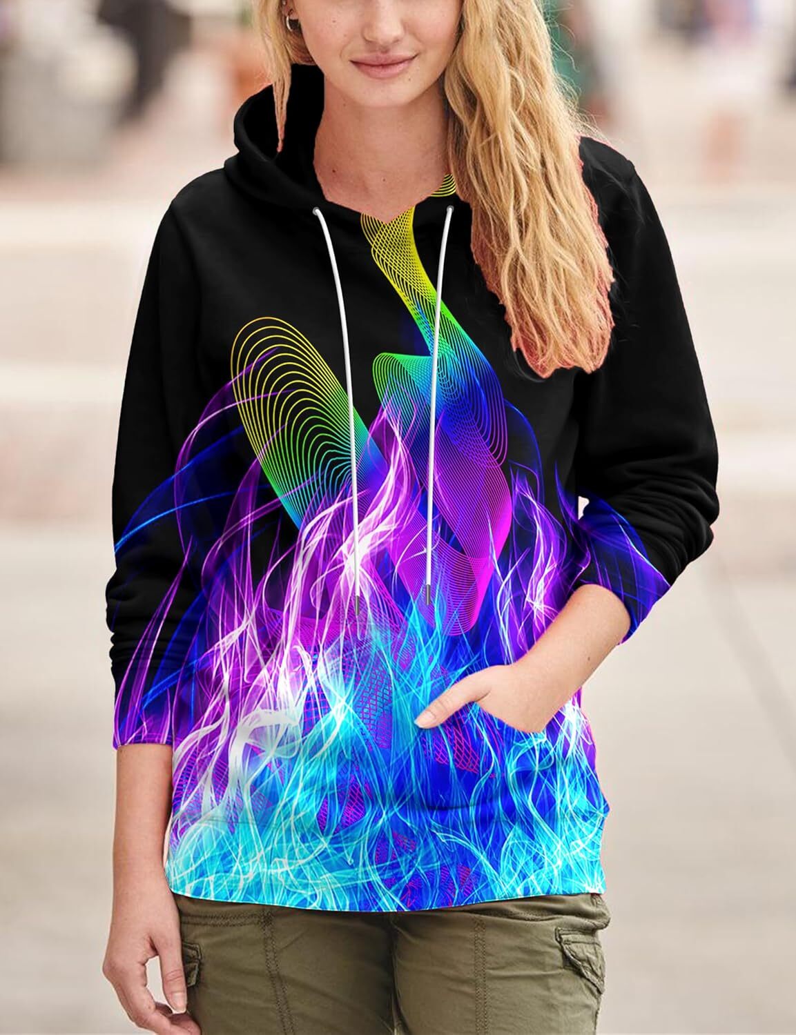 Hoodie for Mens Womens Unisex Mens and Womens Novelty Hoodies 3D Fashion Digital Fashion trends cool Print Pullover Hooded Sweatshirts with Pockets Gr