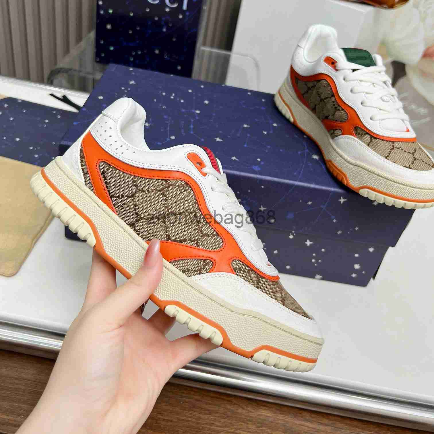 Casual Shoes Casual Shoes Designer Reweb Series Leather Sneakers Men Women Casual Shoes High quality Laceup closure Low help Sneaker round toe platform o J241024