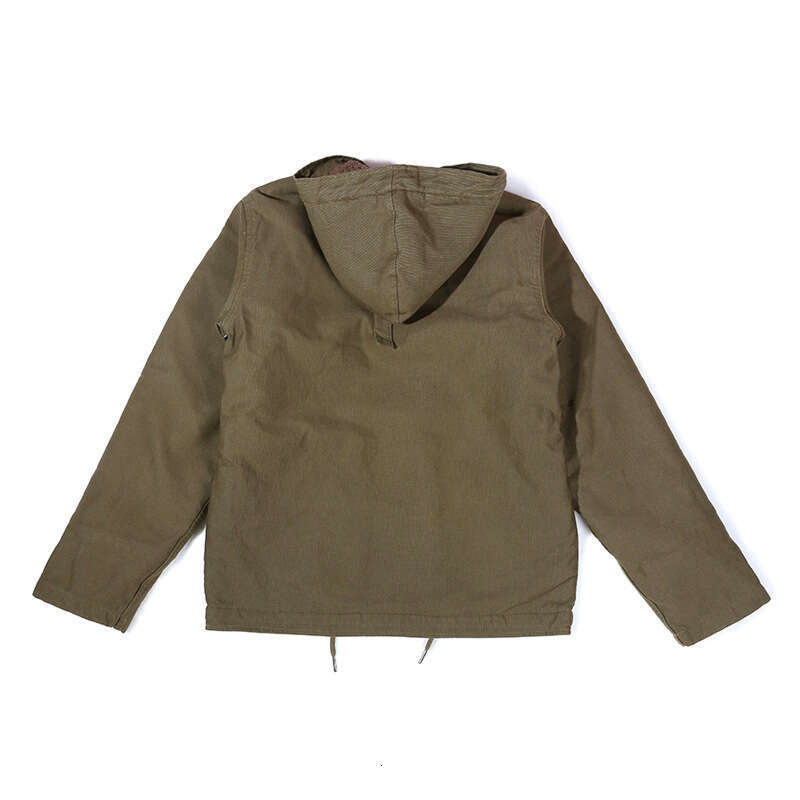 Okonkwo-Hooded Deck Jacket Men Thick Lamb Fleece Cotton Coat Outdoor Trekking Camping Hiking Travel Blazer Toog Navy N-1 N2