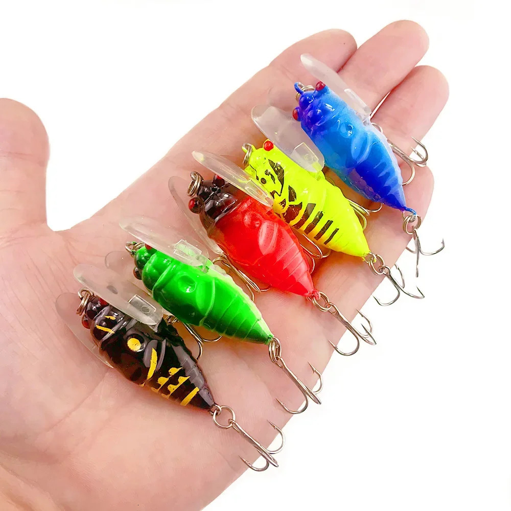 4cm 55g Bionic Iscas Artificial Wobblers Crankbait Pesca Insect Pike Tackle Simulation Cicada Hard Bait Fishing Lure 241024