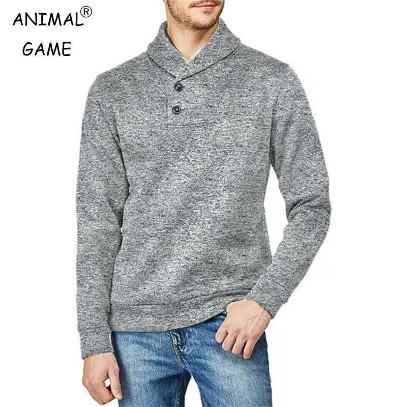 New Turtleneck Thick Mens Sweaters Button Half Turtle Neck Solid Color Warm Slim Turtleneck Autum Sweatwear Winter Pullover Men LX241024