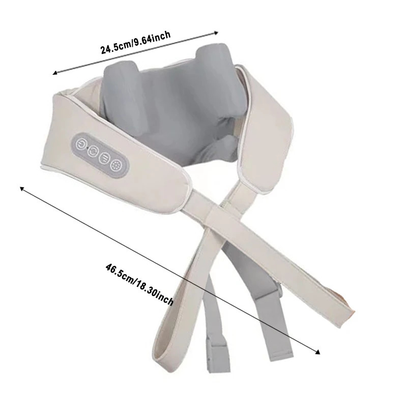 Neck Massager with low Heat Back Shoulder Area Coverage Bionic kneading Wireless Massage 241024