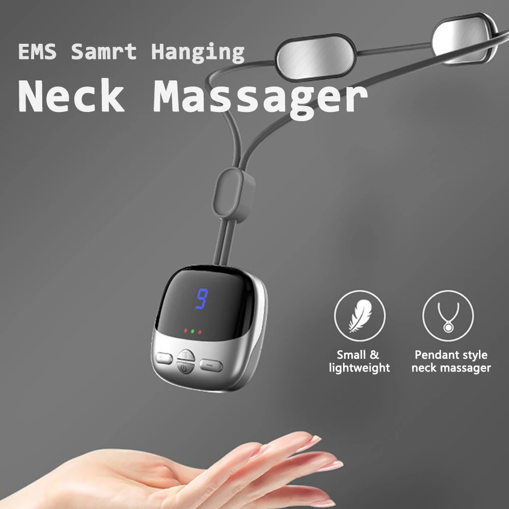 Electric Neck Massager Ems MicroCurrent Cervical Spine Portable Muscle Stimulator Rechargeable Massage Machine 241024