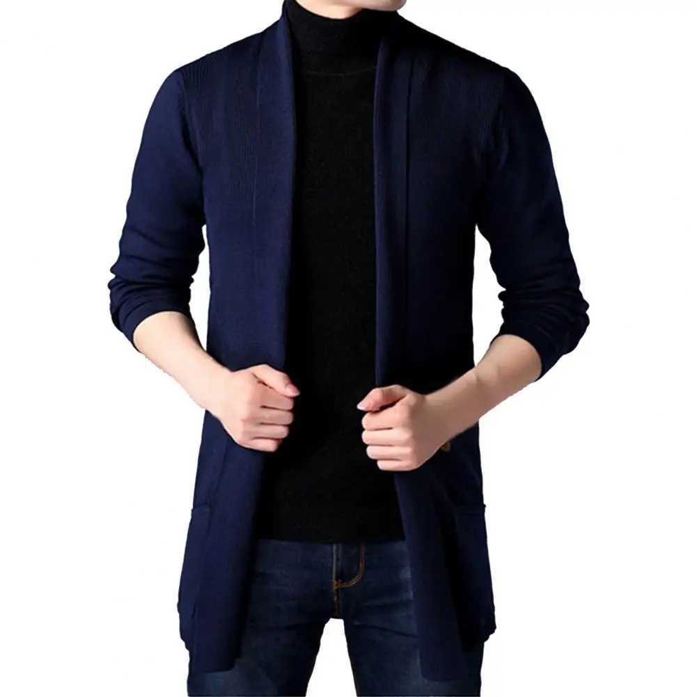 2024 Cardigan Sweater All Match Spring Autumn Knitting Sweater Men Winter V-neck Long Sleeve Knitting Sweater Coat Loose Outwear LX241024