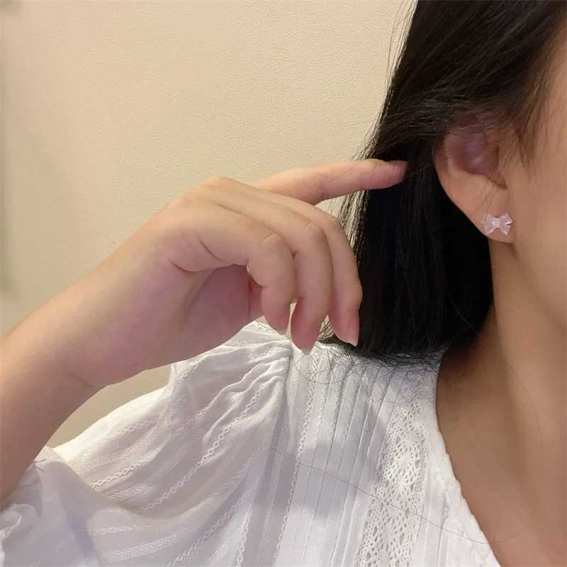 S925 Silver Needle Butterfly Opal Heart Stud Earrings for Women Girls New Candy Color Bowknot Pearl Stud Earrings Jewelry GiftsX241023