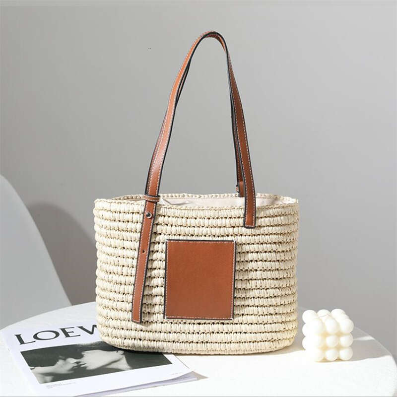 Designer Bag 2024 New Hand-made Straw Handbag Fashion One-shoulder Bag for Women Square Rattan Bag All-match Shopping Bag IL00609 tote bag purse luxur