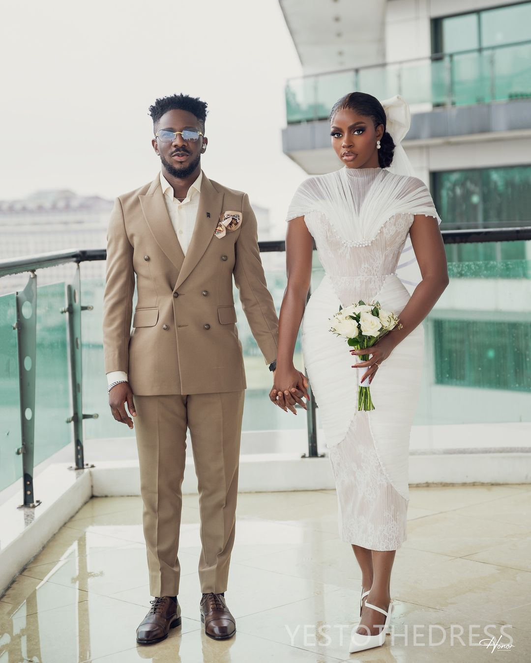 2024 African Short Elegant Wedding Dress Bridal Gowns For Bride Mermaid Illusion High Neck Beaded Lace Plated Wedding Gowns For Black Women Marriage D