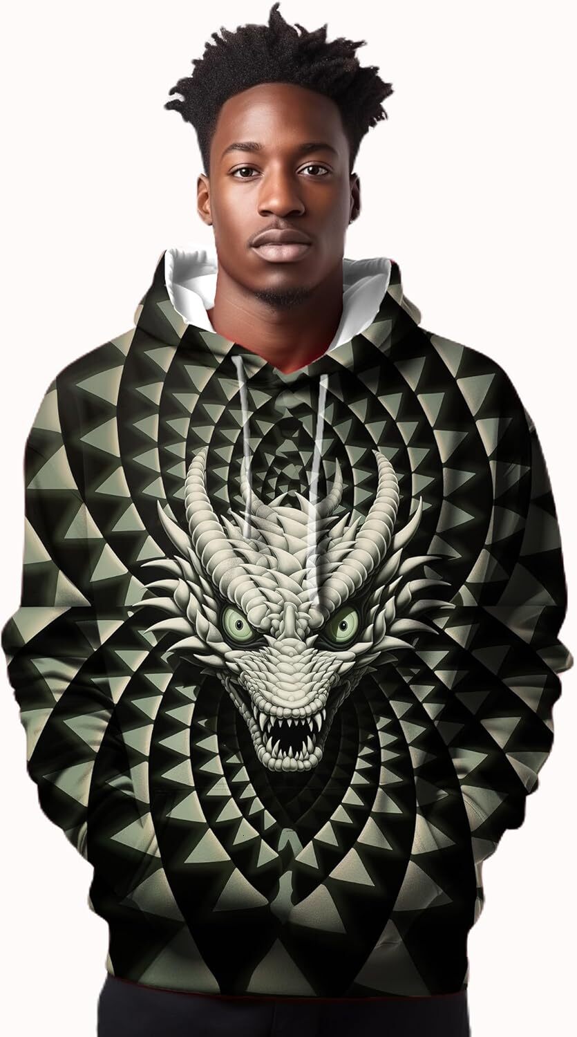 Hoodie for Mens Womens Hoodies for Men Women 3D Print Graphic Sweatshirt Pullover Novelty Hoody Hooded With Pockets Graphic Hoodies Fantasy fashion tr