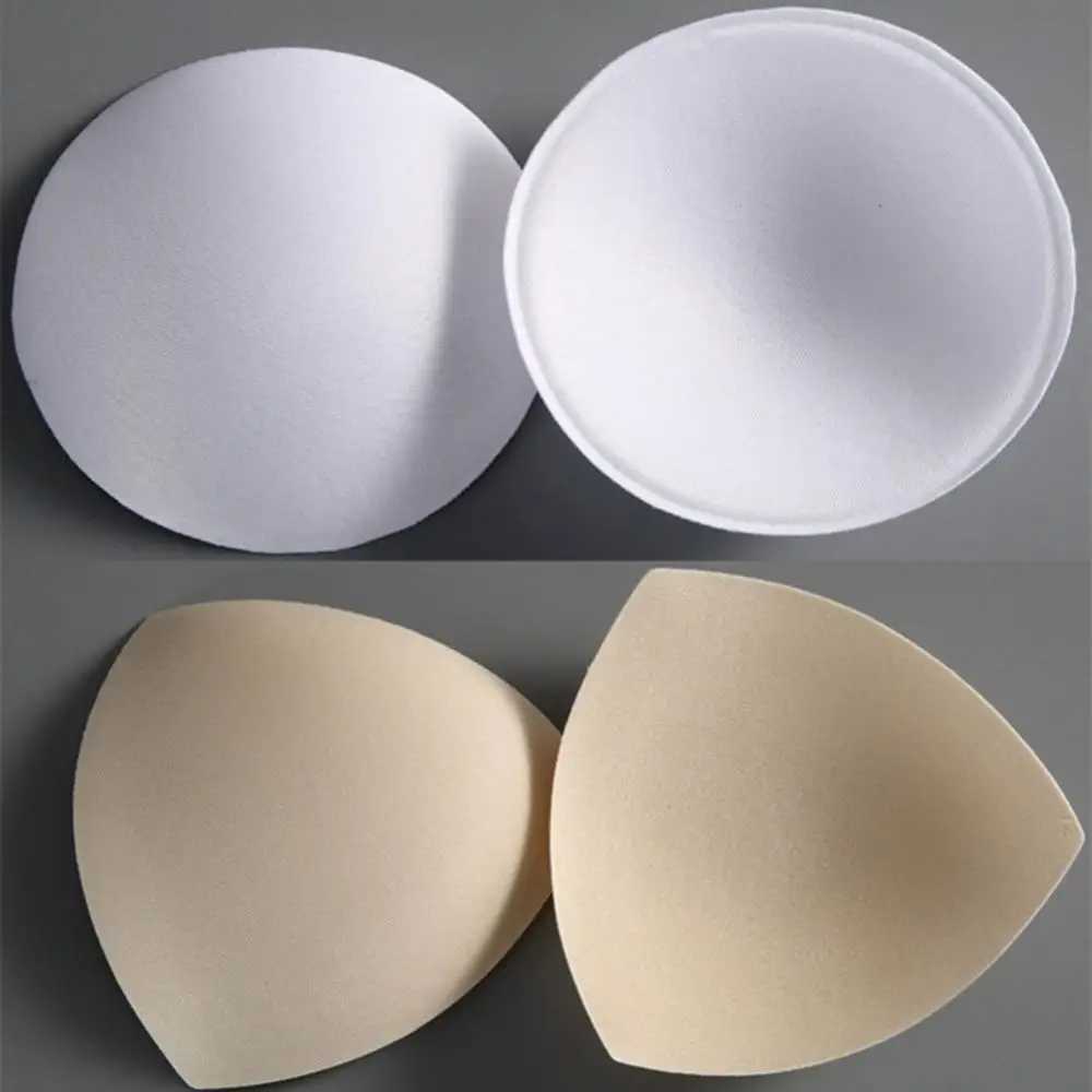 Circular/Triangle Sponge Bra Inserts Pads Women Soft Removable Underwear Push up Breast Enhancer Bra Pads Intimates AccessoriesXJ241024