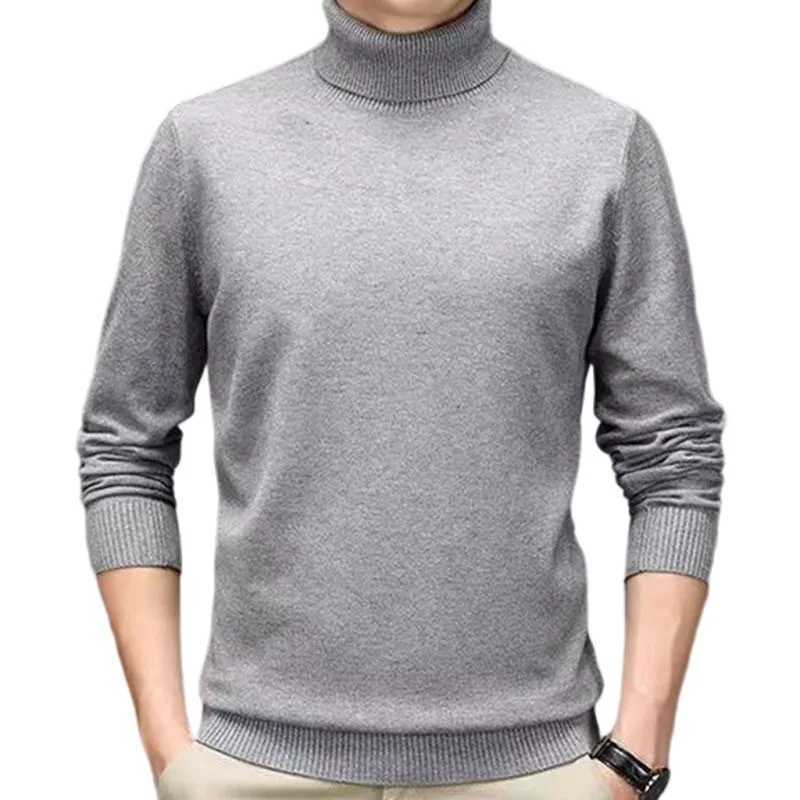 Sweater Men Solid Color Turtleneck Pullovers Pull Homme Mens cold Blouse Winter Long Sleeve T Shirts LX241024