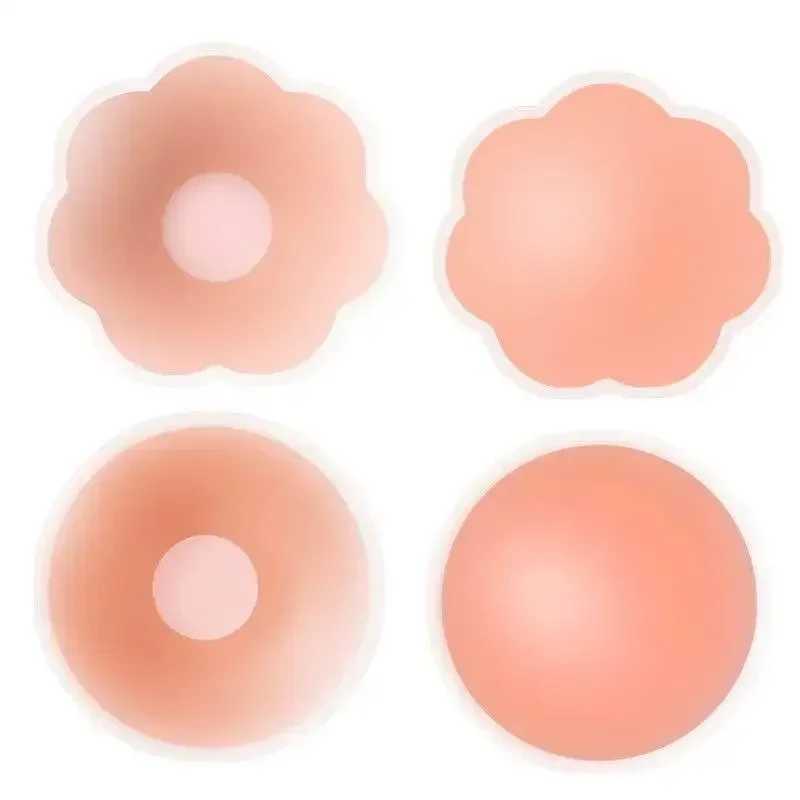12pcs Invisible Silicone Nipple Covers Reusable Women Breast Petals Lift Bra Pasties Bra Padding Sticker Patch Adhesive PadsXJ241024