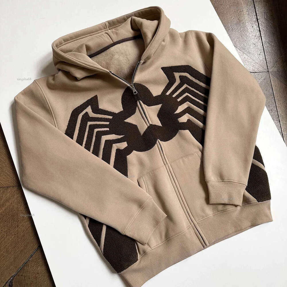 Men's Hoodies Sweatshirts Y2k Star Embroidered Zipper Hoodie American Men Women Retro Corduroy Sweatshirt Harajuku Loose Jacket Men Clothing Stre
