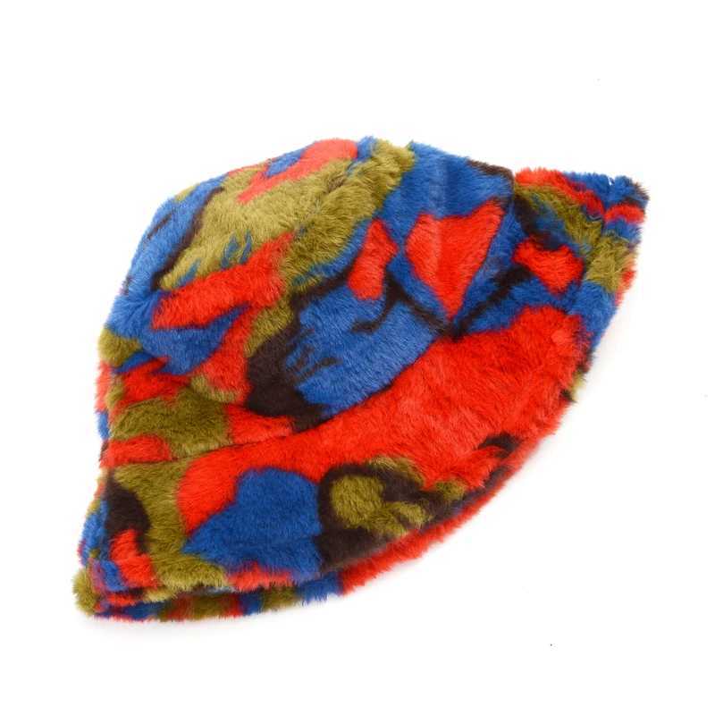 In autumn and winter Korean made fur warm bucket hat warm fashion soft velvet wide brown fisherman hat womens outdoor fur hat X241023