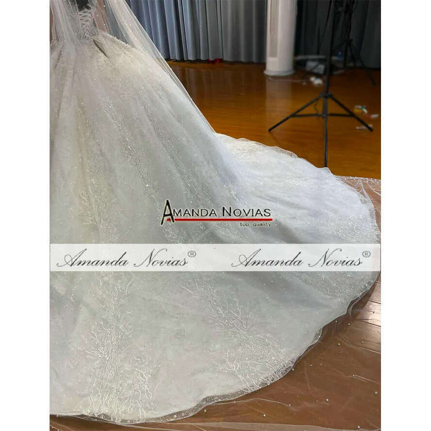 Off The Shoulder Straps Pearls Bridal Dresses