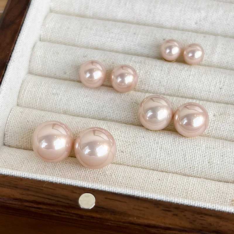 Champagne Pearl Earrings - Illuminate Your Beauty with Simple yet Luxurious High End Earrings with Simple Elegance W241023