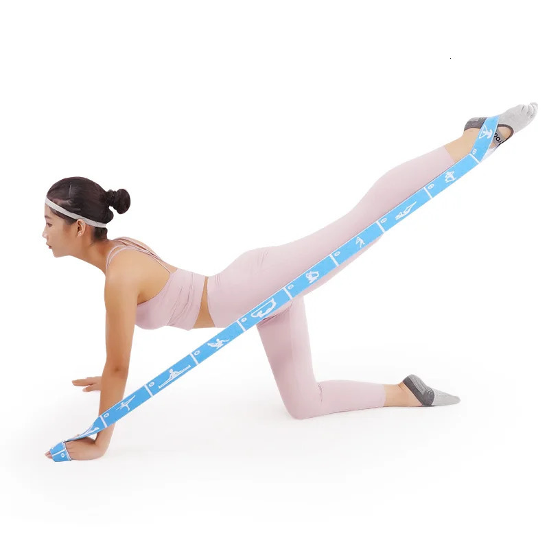 Upgraded Yoga Elastic Band 81012 Grids Stretching Belt Dance Stretch Resistance Pilates 241024