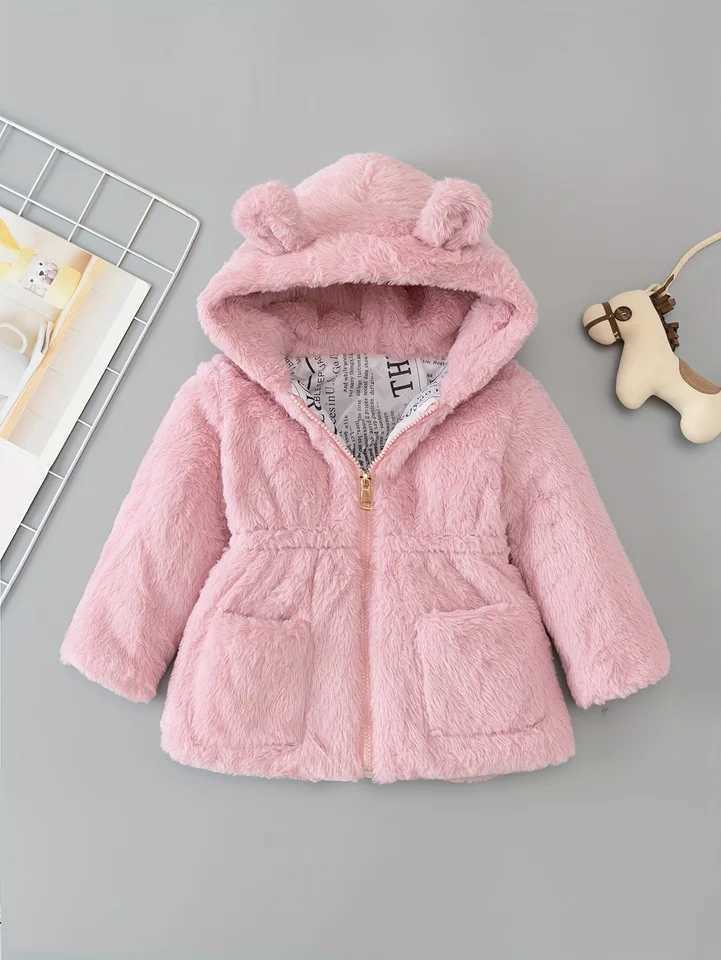 Womens Jacket Autumn Winter Warm Artificial Fur Coat Womens Sweater Hoodie Plush Childrens Christmas Princess Clothing W241023