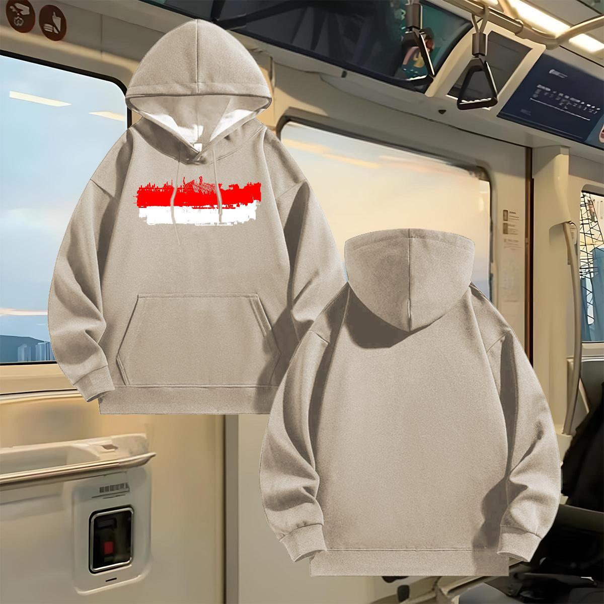 Custom Hoodie Spring Autumn Classic Men's Hooded Sweatshirt Breathable Hooded Collar DIY Anime Top Pullover Hoodie Thick Plush