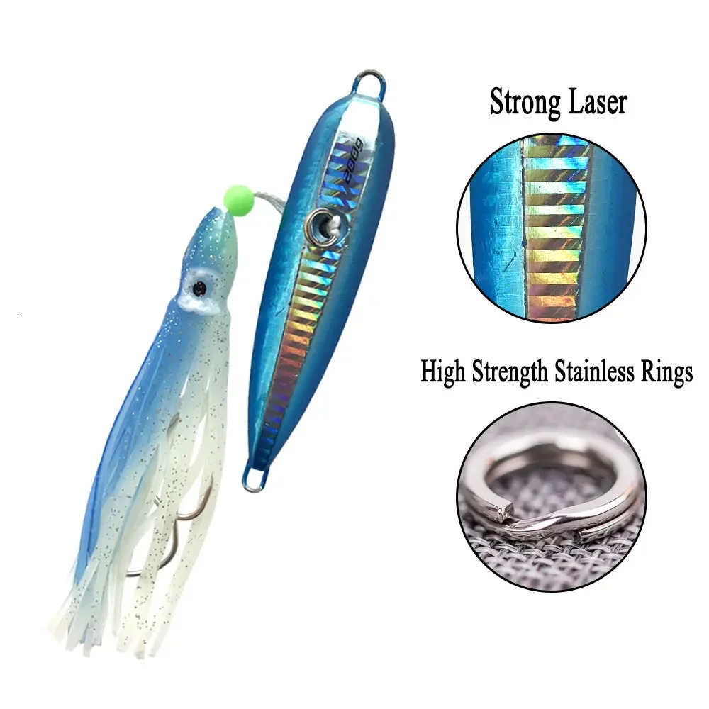 1PC Inchiku 80g100g120g150g200g250 Jig Metal Head Octopus Skirt Kingfish Snapper Grouper Slow Jigging Lure Artifial Fishing Bait 241024