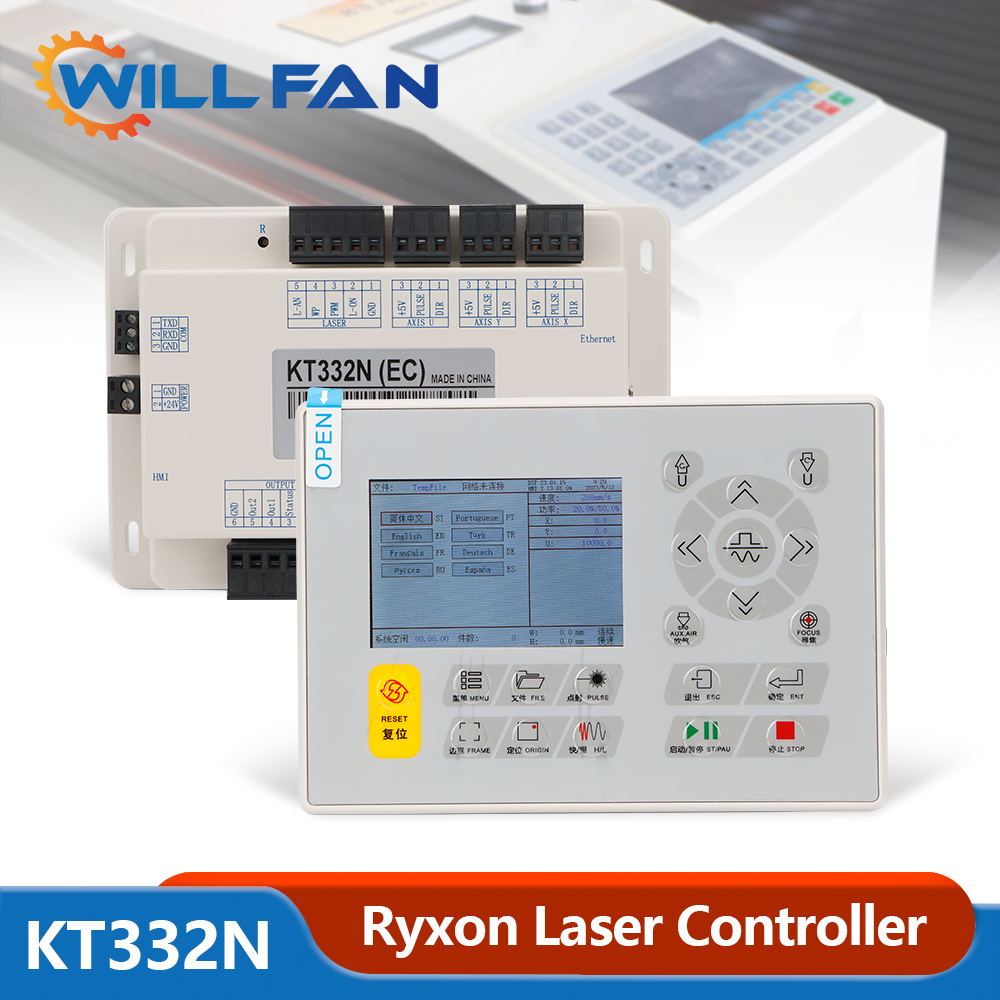 Will Fan Ryxon KT332N Co2 Laser Controller 3inch LCD Panel Motherboard For Laser Engraving Cutting Machine