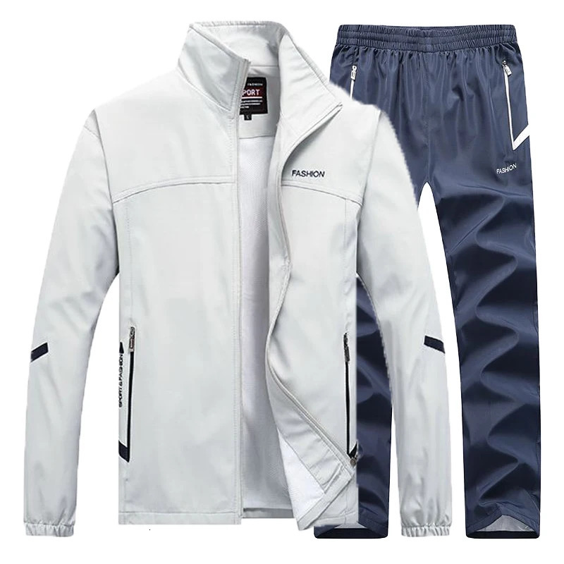 Mens sportswear autumn 2-piece set mens jacketpants sportswear mens jogging training sportswear 241024