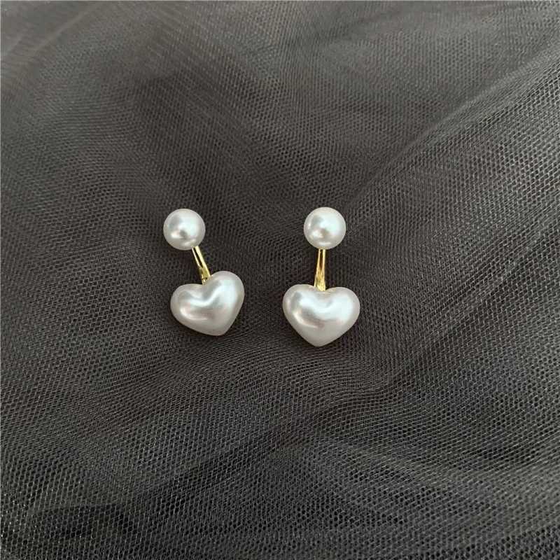 Elegant Heart Pearl Drop Earrings for Women Romantic Love Dangle Earrings Wedding Party Fashion Jewelry 2024 New Gift pendientesX241023