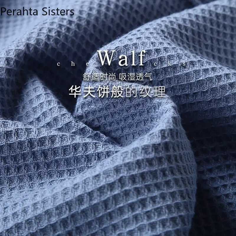 High quality hotel family Wfle mens bathroom pure cotton embroidery lapel no bathrobe mens solid color dress W241023