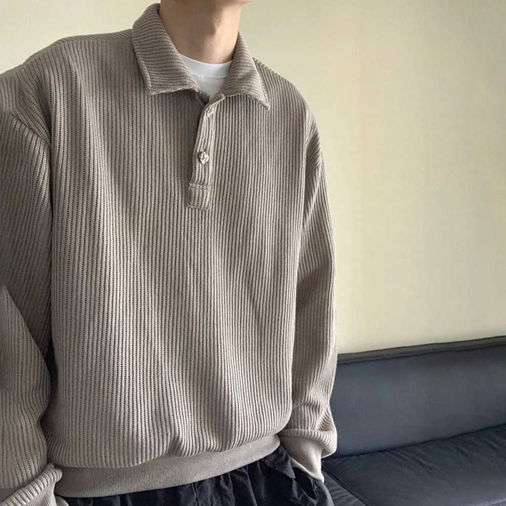 Mens Sweater Casual Knitted Sweater Genderless Autumn Korean Solid Color Simple Campus Cardigan Long-Sleeve Jacket Unisex LX241024