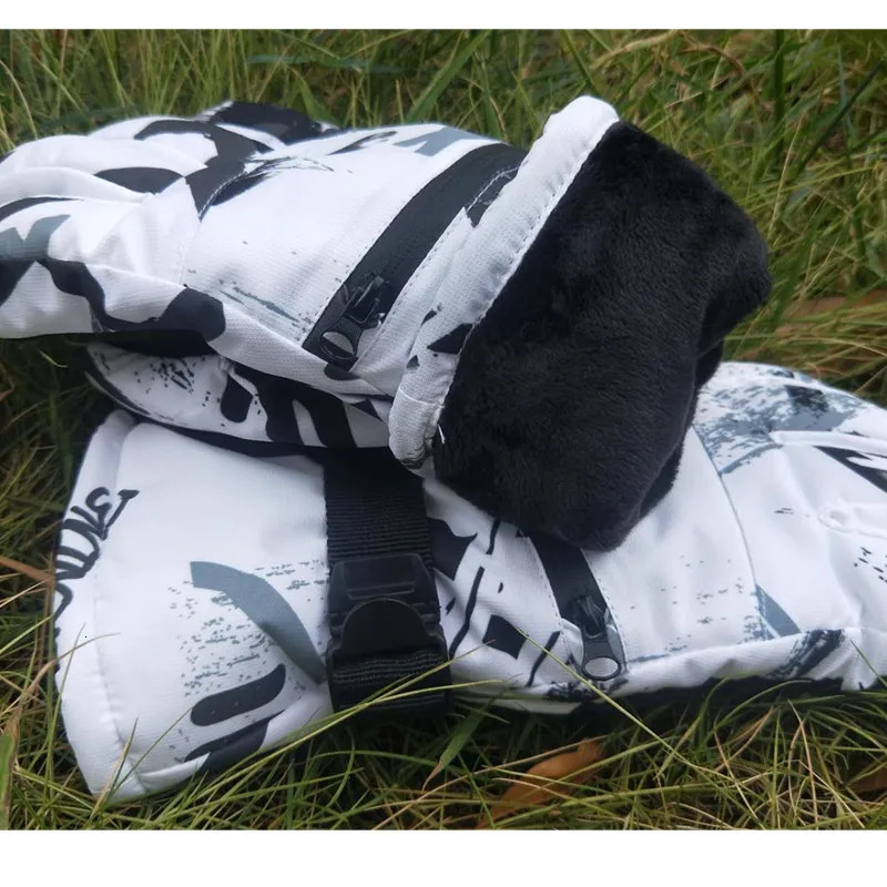 Winter Snowboard Ski Gloves PU Leather Nonslip Touch Screen Waterproof Motorcycle Cycling Fleece Warm Snow Unisex 241024