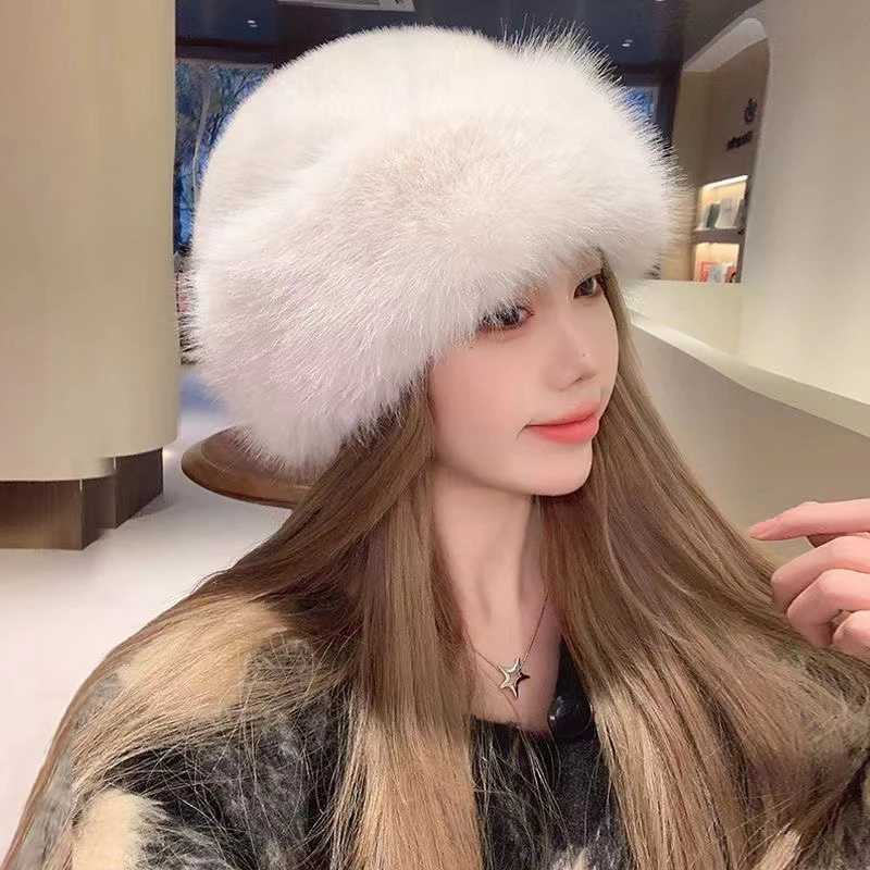 Autumn and winter fashion fur hat fur hat Mongolian fur hat velvet free fluffy ski hat X241023