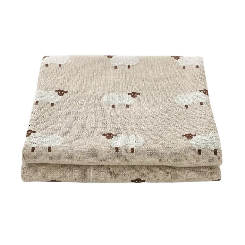 born swaddle packaging 100 * 80cm cotton knitted baby stroller bedding super soft childrens accessories 241023